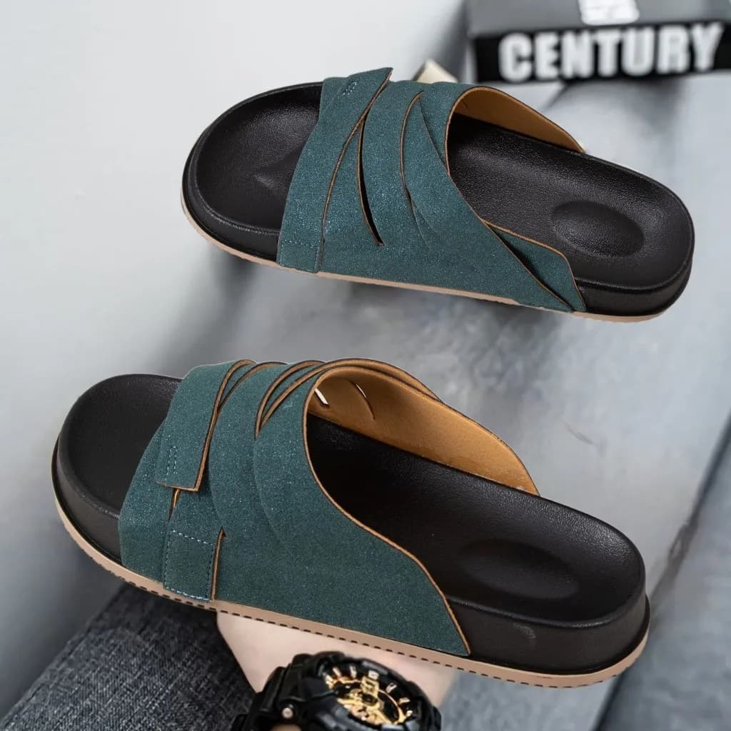 Ciabatte da uomo di lusso in rete, nuove estive, traspiranti, antiscivolo, casual, da spiaggia, alla moda, versatili, con suola morbida
