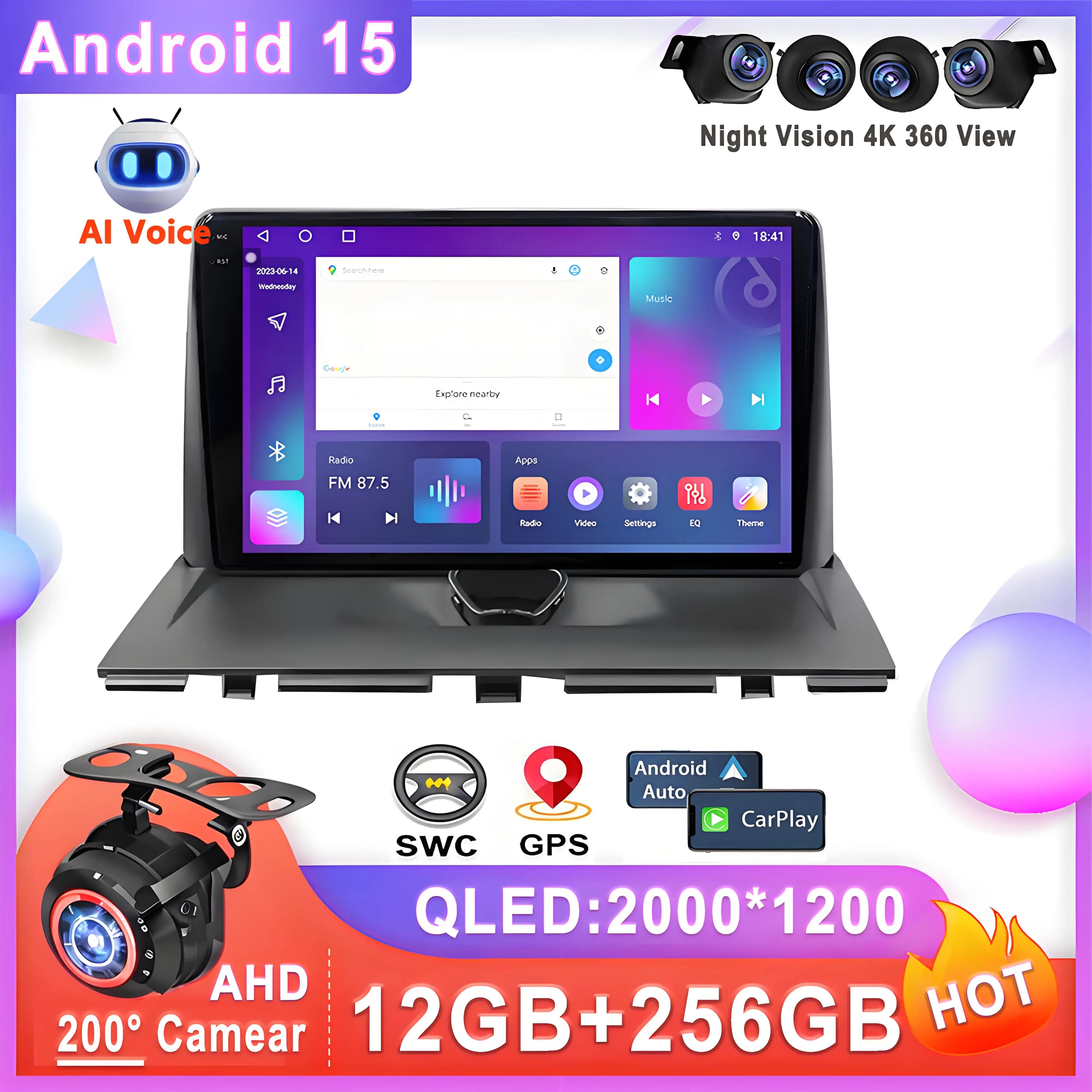 Android 15 Car Stereo per Peugeot Expert 2 G9 2007-2017 2 No 2din DVD 5G Stereo di navigazione GPS Testa dello schermo Carplay Multimedia
