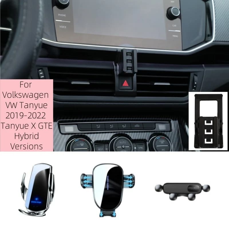 For Volkswagen Tanyue 2019 2020 2021 2022 Tanyue X GTE Hybrid Versions Car Phone Holder Wireless Charging Gravity Bracket Base