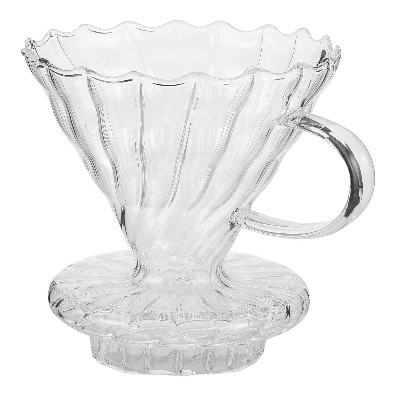 Clear Glass Coffee Dripper Funnel Reusable Portable Compact for Home Office Camping Travel Drip Coffee Maker Tea Brewer Kitchen
