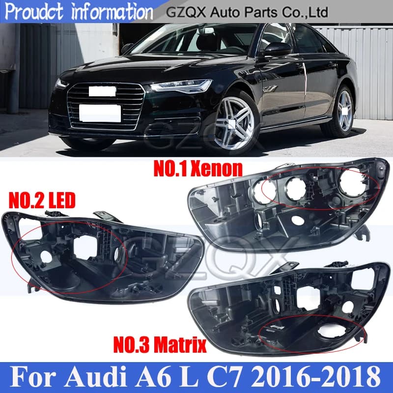 CAPQX Faro Front Cover Base Light Head Cover Back Cover For Audi A6 C7 2016-2018 Front Lamp Backlight Home Light Poster Bagsette