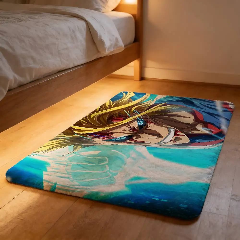 Anime Academia All Might Cartoon Soft Cloud Plush Mat Non-Slip Shed-Free Absorbent Home Rug