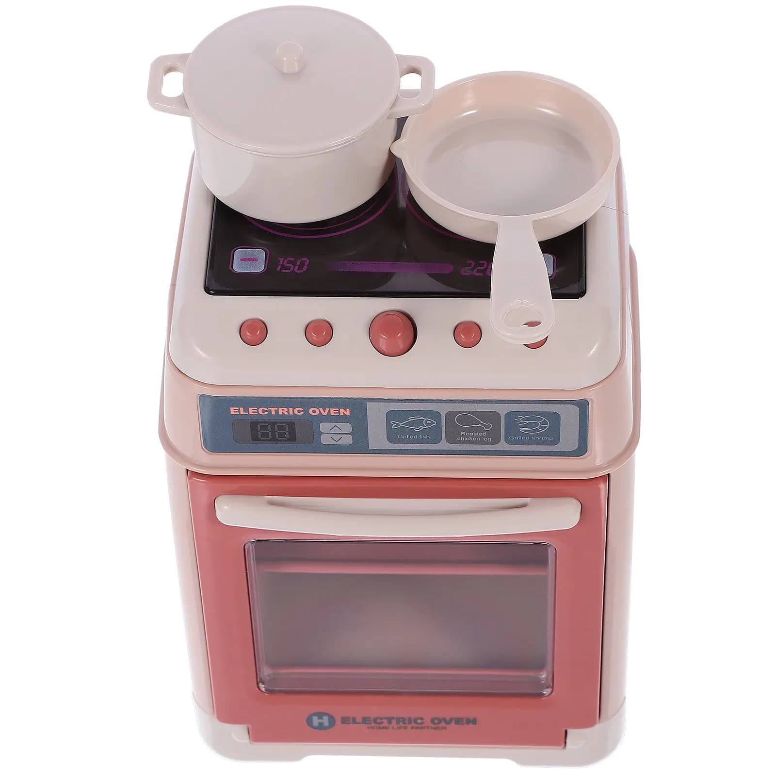 Set di Forno Elettrico Giocattolo per Bambini, Elettrodomestico Simulato Sicuro, Gioco di Ruolo Creativo Educativo Sensoriale