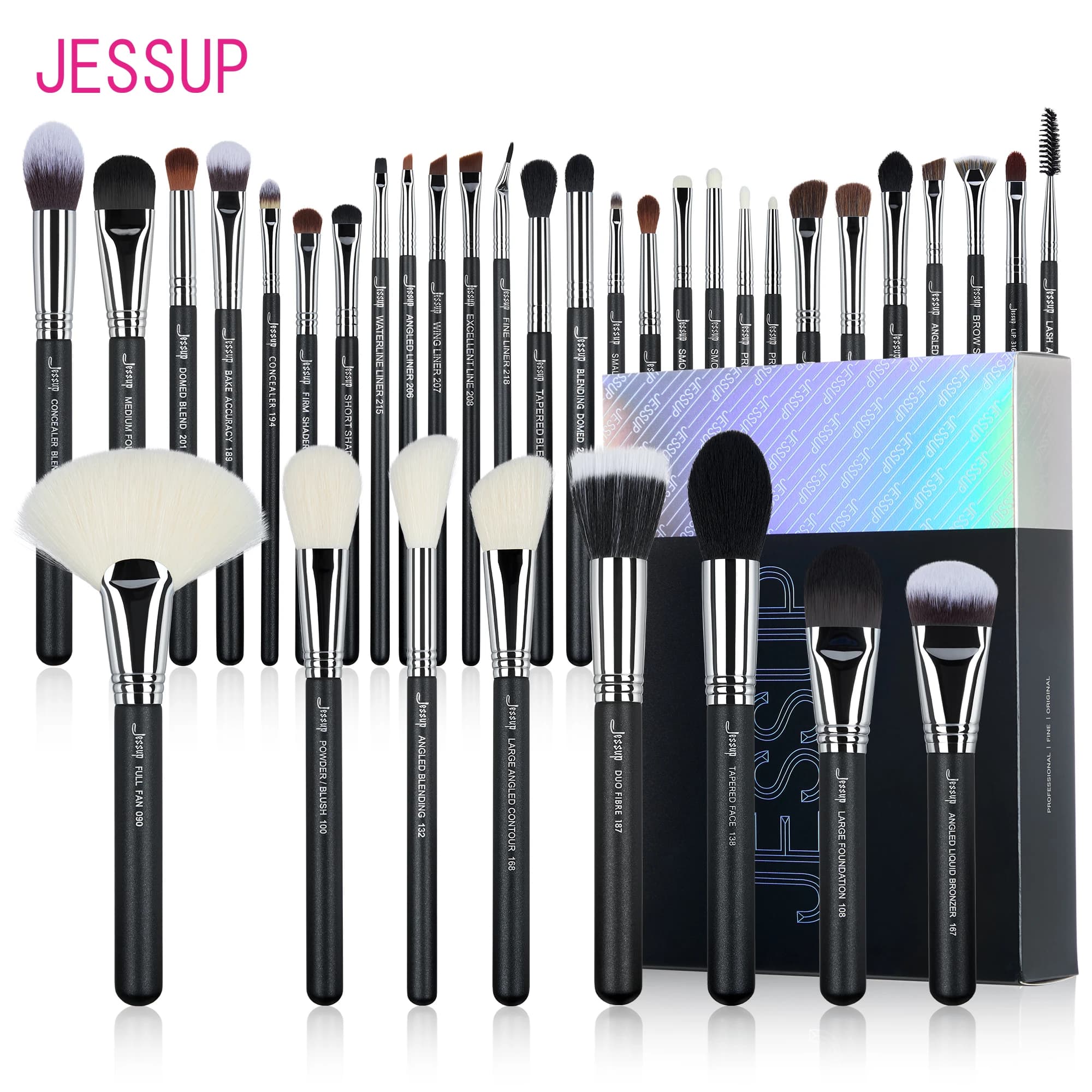Jessup Professional Makeup Brush Set 35 Pieces Makeup Brush With Premium Synthetic Label For Background Umbrella Corrector