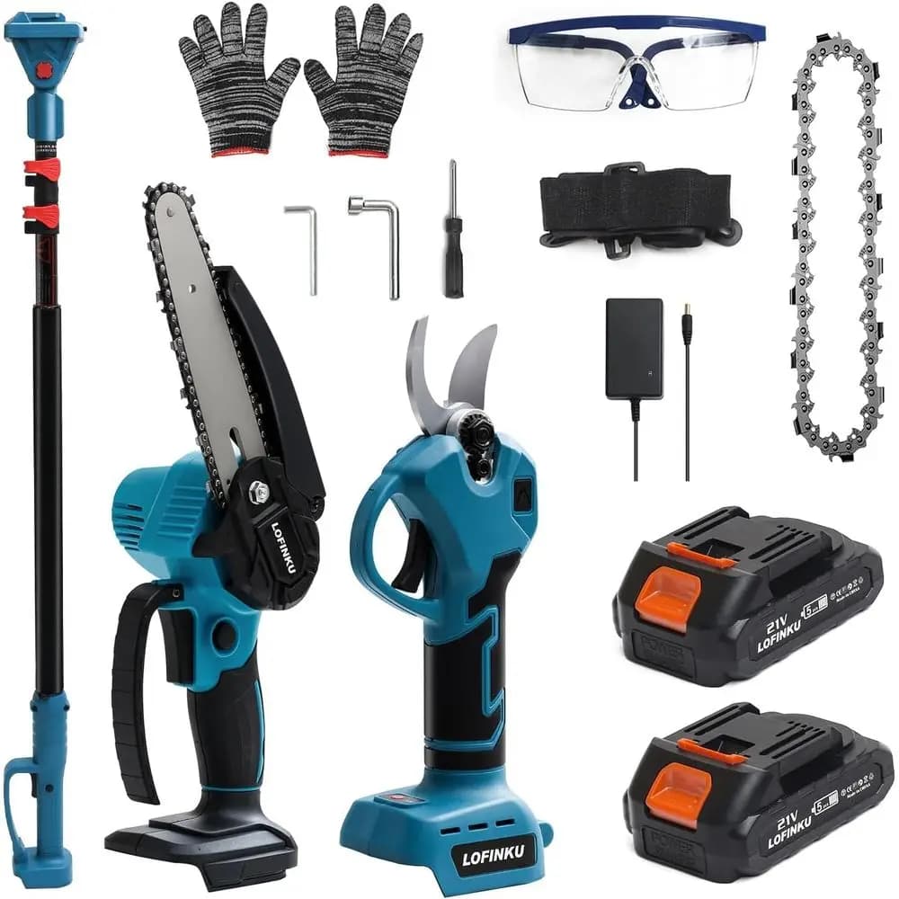 3-in-1 Power Supply Kit: 8 Tons, 2 Batteries, 6 Chain Blades and Power Supplies with Extensible Auction, SK5 Blades
