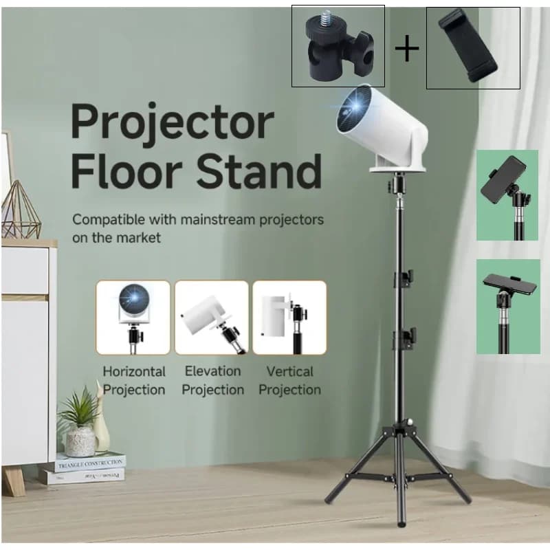 Supporto Estensibile Portatile per Telefono per Mini Proiettore HY300 Pro, Treppiede da Viaggio con Capacità di Carico Massima di 1,5 kg