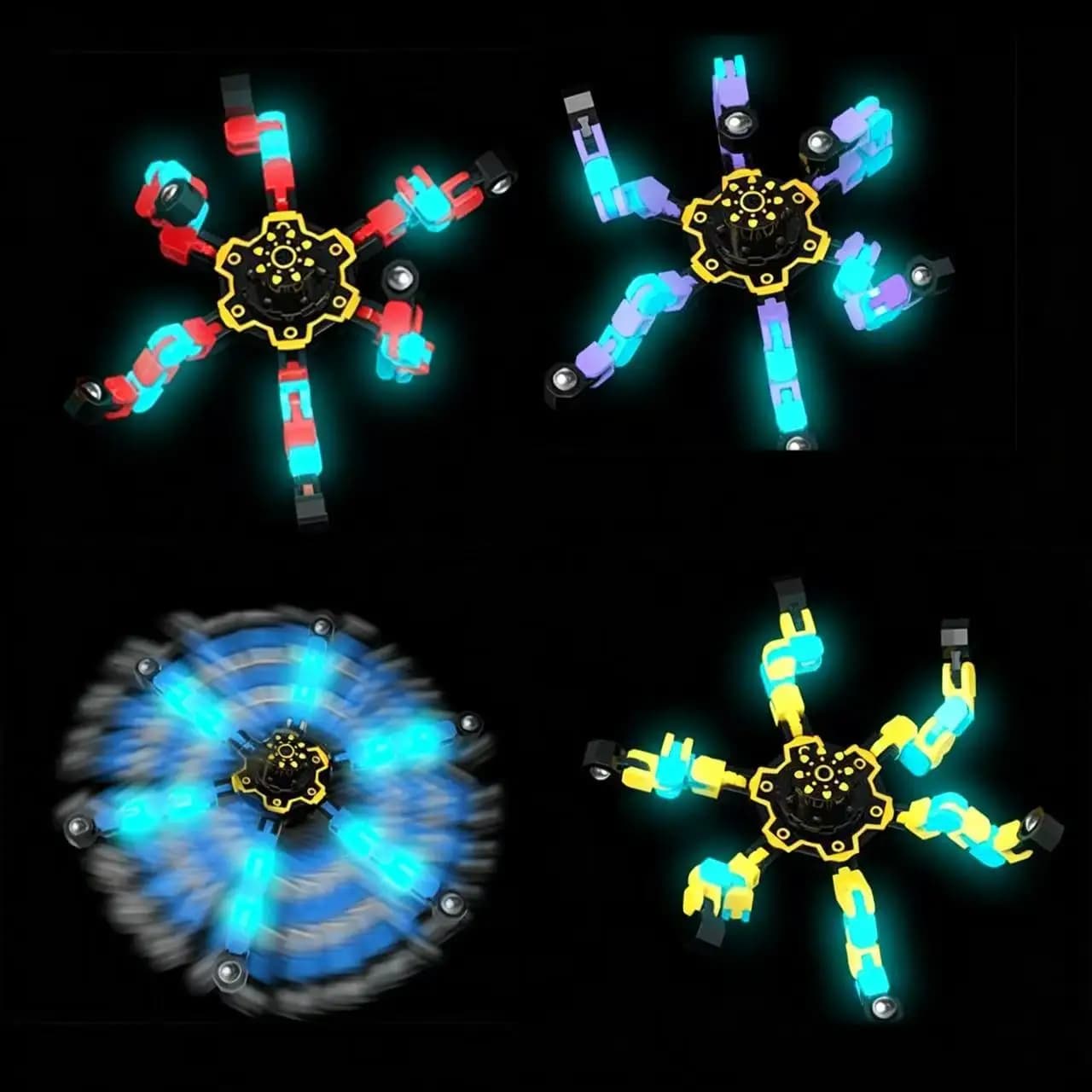 Giroscopio Deformabile da Dito, Giocattolo Girevole e Pieghevole, Cool Spinner Antistress
