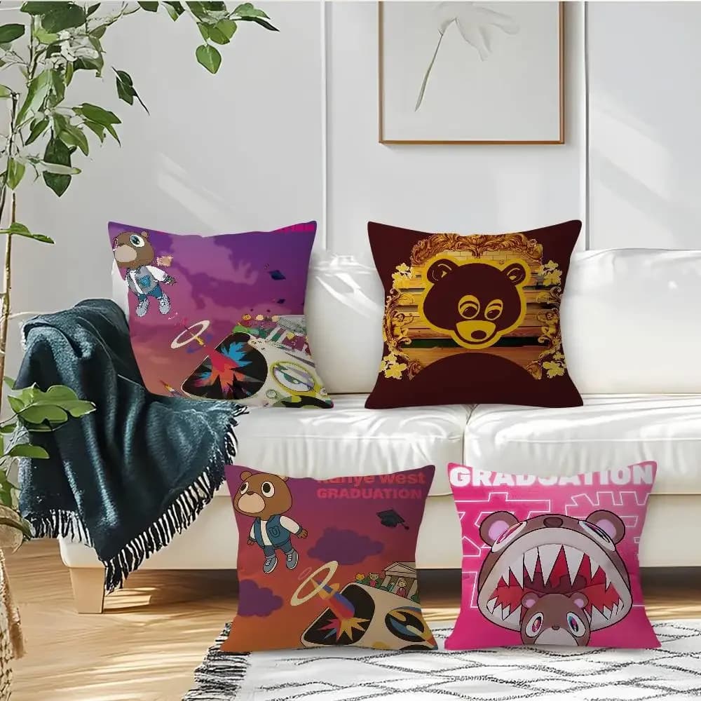 K-Kanye W-West Graduation Fodera per cuscino, Federa, Cuscino decorativo per divano, Cuscino decorativo per la casa