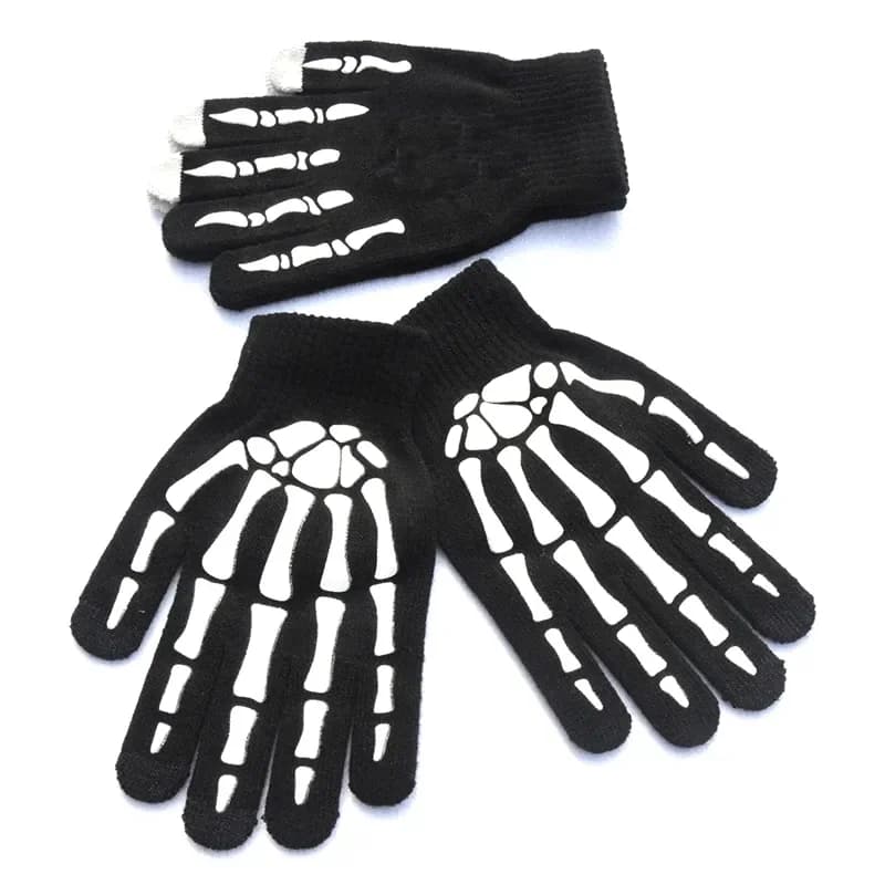 Knitting Gloves Skeleton Head Luminous Half fingers Full fingers Print Hot & Breathable Man Woman Fitness Glove Cycling Equipment