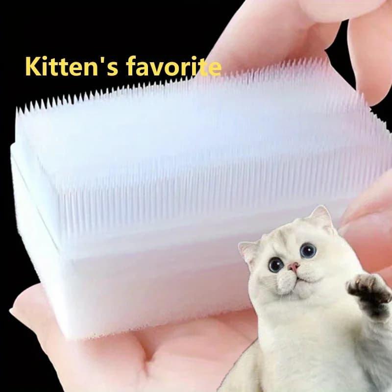 Spazzola Creativa per Gatti: Strumento di Toelettatura per il Legame con il Tuo Animale, Pettine con Texture Simulata della Lingua del Gatto, Spazzola Interattiva per Massaggio Felino