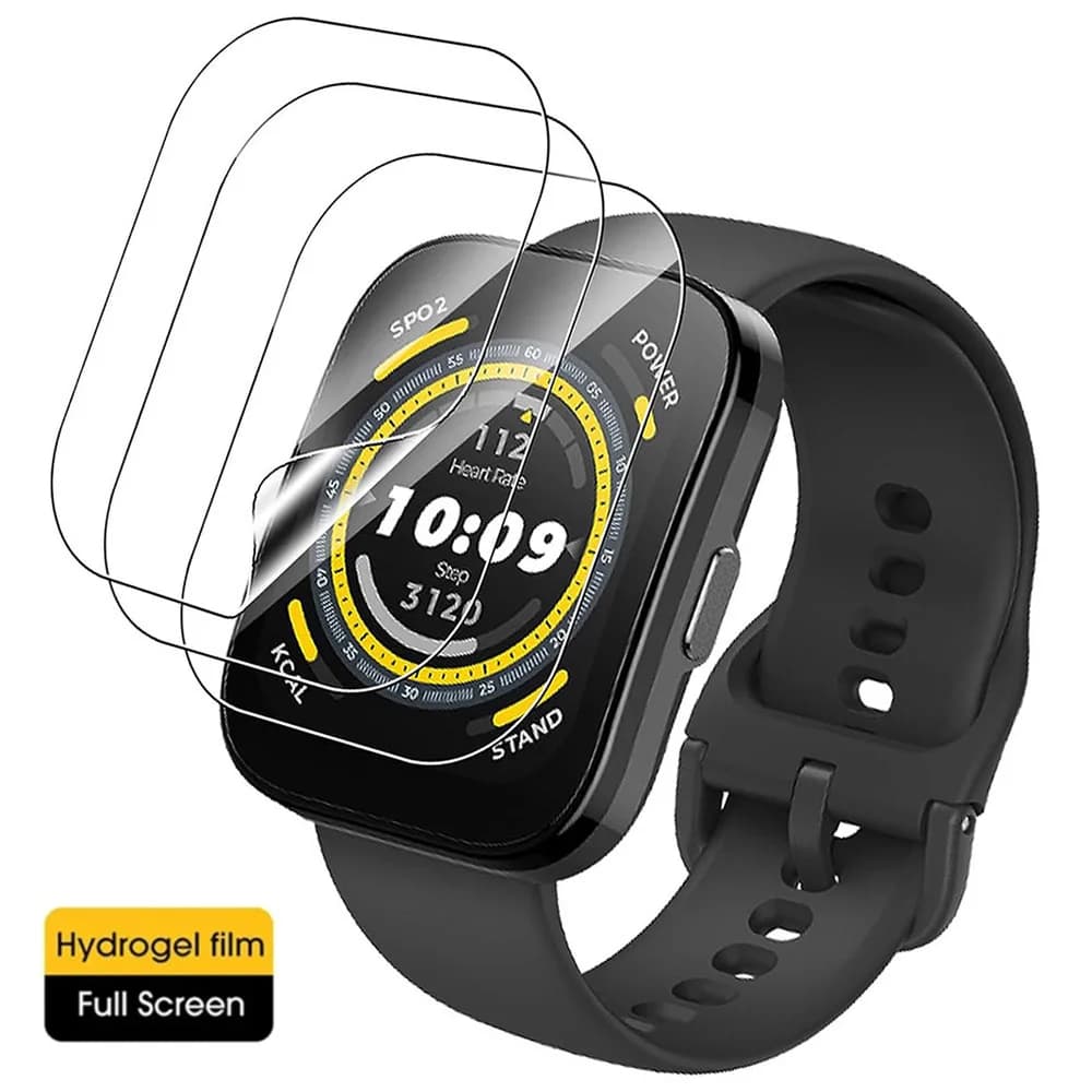 3 Pz/pacco Idrogel Pellicola Protettiva Per Huami Amazfit Bip 5 Pellicola Della Protezione Dello Schermo Trasparente Morbida per Amazfit Bip 6