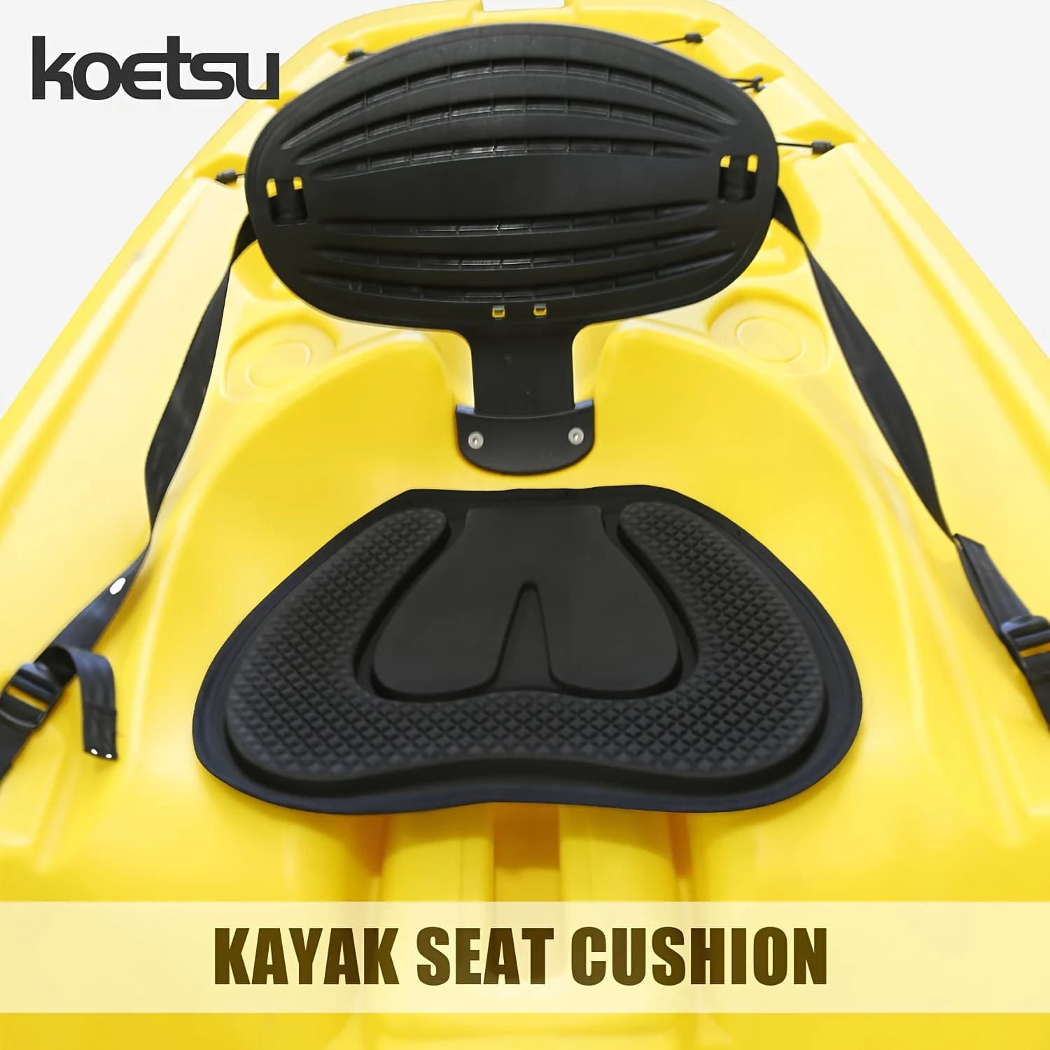 Koetsu Cuscino ergonomico per sedile per kayak: antiscivolo, comodo e ispessito per canoa e barche da pesca