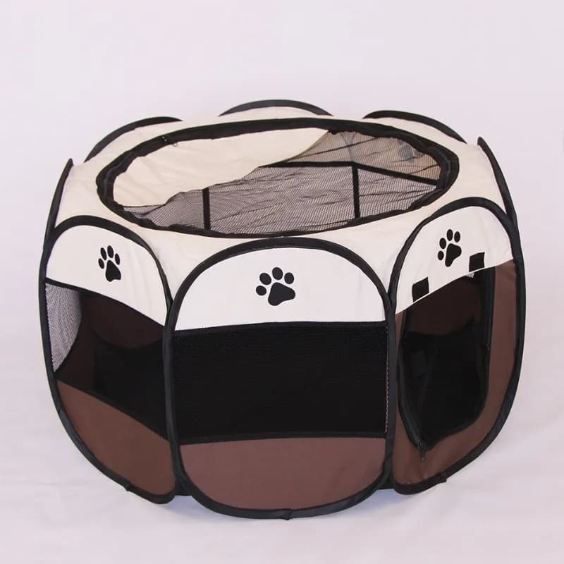Recinto ottagonale per gatti, tenda pieghevole per cani, lettiera per gatti, tessuto Oxford