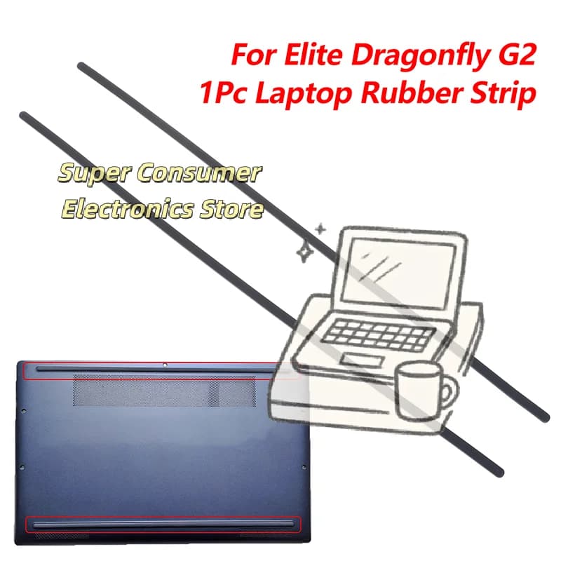 Piedini in gomma di ricambio per laptop Dragonfly G2 – Strisce adesive antiscivolo OEM per la parte inferiore, prevengono graffi e scivolamento