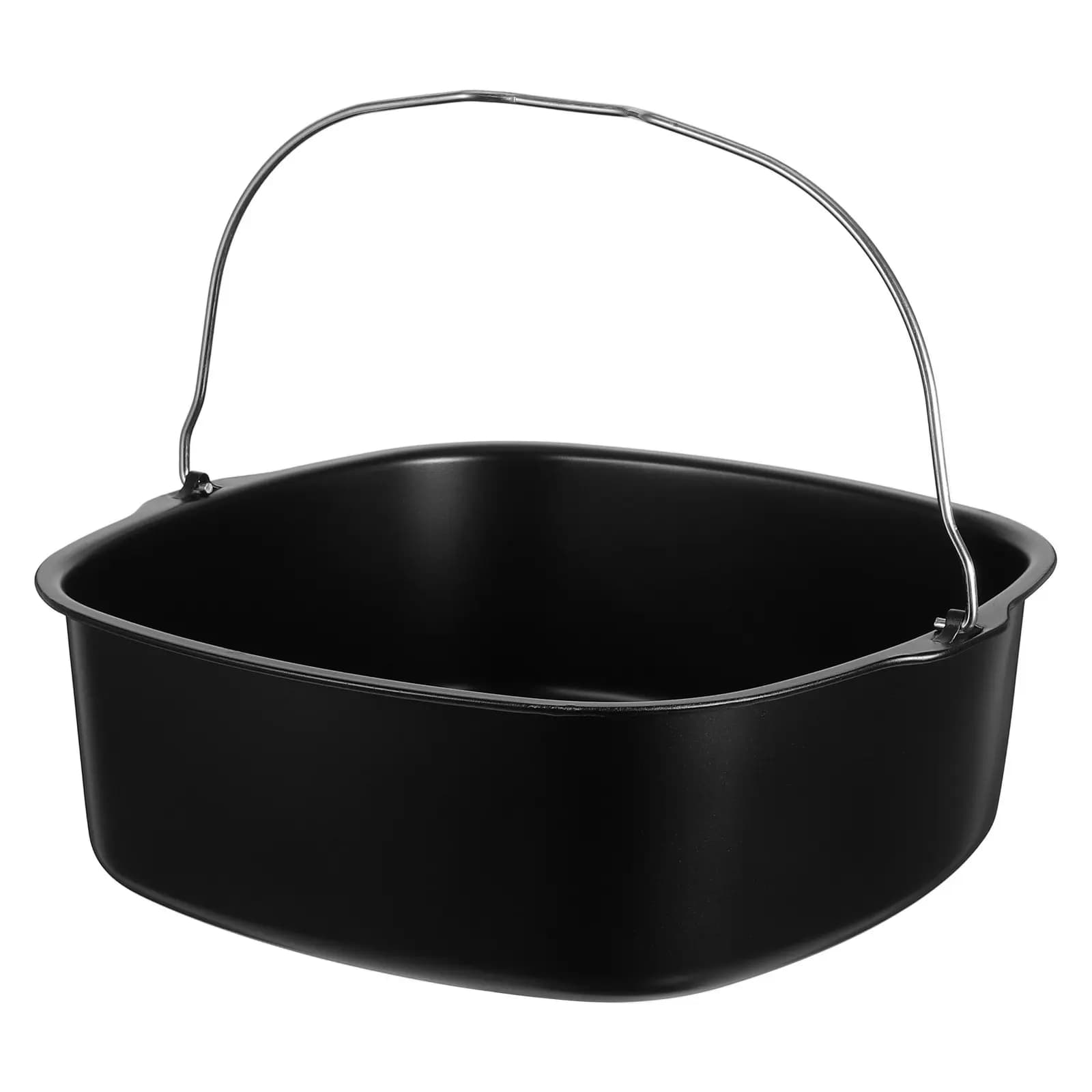 Carbon Steel Basket for Air Fryer, Metal Oven Basket Removable for Cakes, Fries, Cooking and Kitchen Accessories