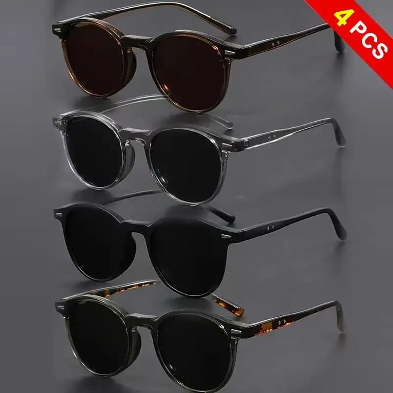 1/4 pezzi Nuovi occhiali da sole quadrati ultraleggeri da uomo e da donna, per guida, pesca, spiaggia, occhiali da sole alla moda con protezione UV400
