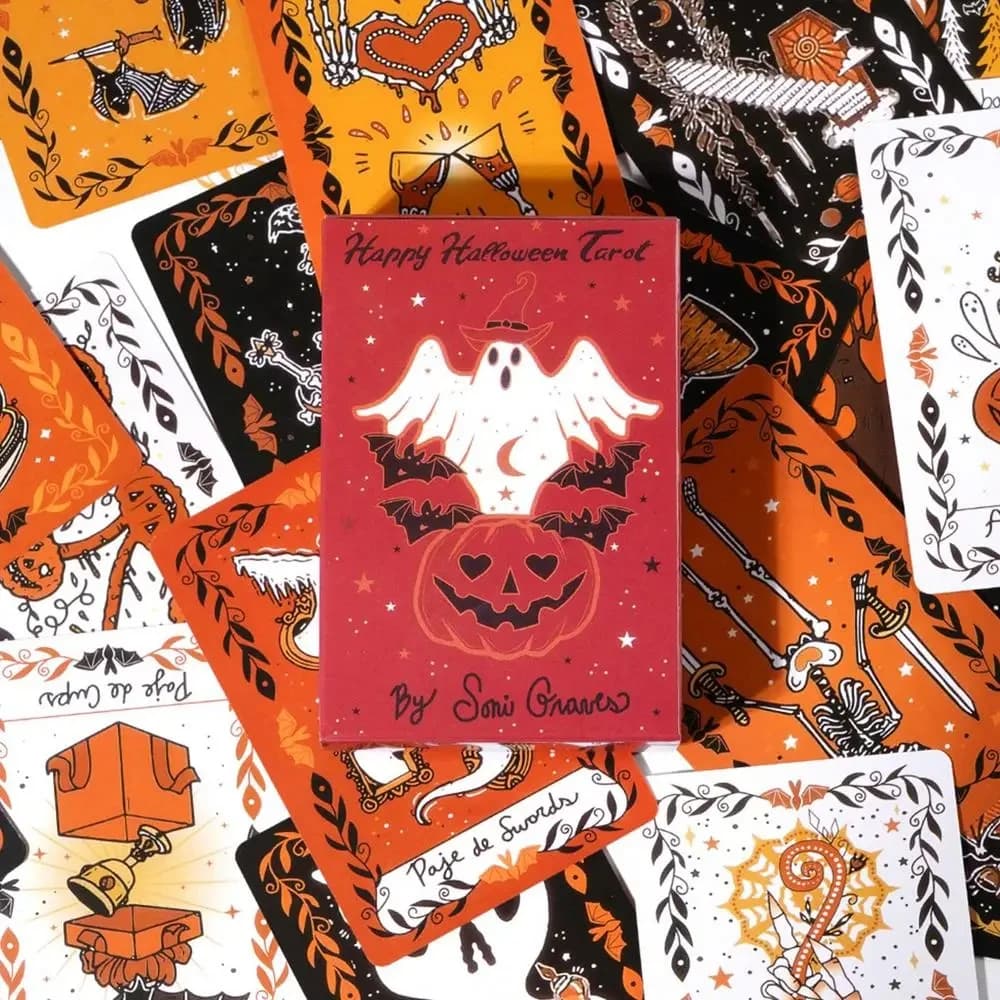 Happy Halloween Tarocchi Carte Donna Uomo Future Telling Divination Gioco da tavolo Carte Oracle Classico Taro
