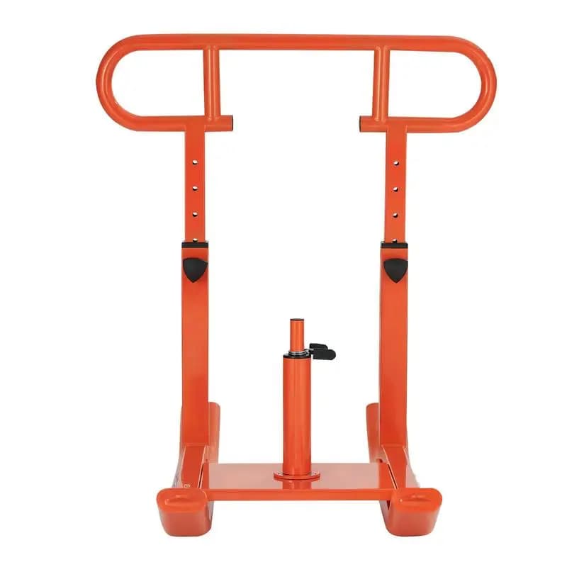 Steel Strength Trainer 40x24x32 Inches For Athletic Speed Training Grass Field Exercise Gym Workout, Adjustable Height Handle Detachable Design Orange Finish Heavy Duty Weight Capacity High Load Bearing Base Compatible 1/2 Inch Plates Professional St