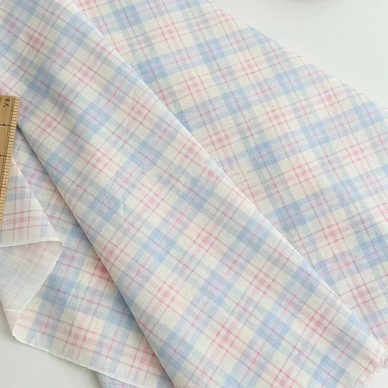 1x1.45m Tessuto scozzese colorato in cotone Stampa digitale Abbigliamento per bambini fai da te Abbigliamento per la casa Pigiama Panno Tessuto a quadretti a colori