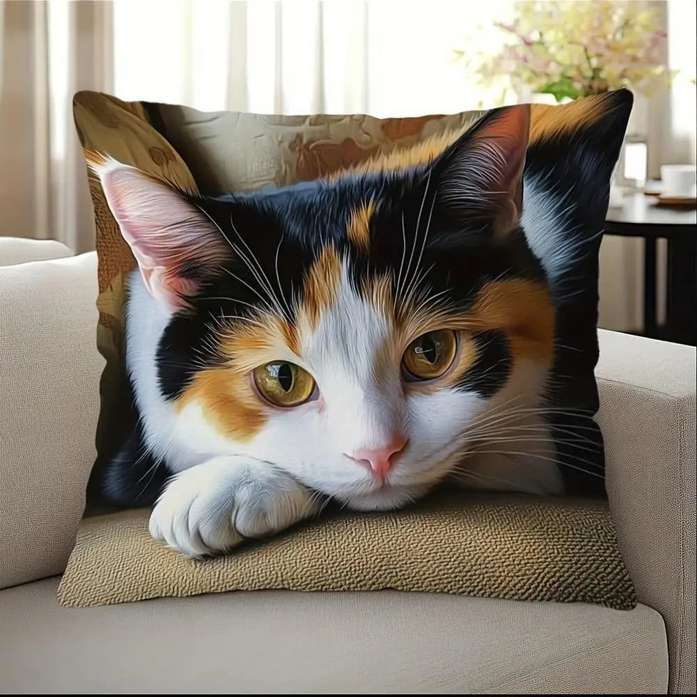 Beautiful pillowcase for cats playing with phones Cushion for kittens pillow Federa for decorative bed for the house Bomboniera for bed