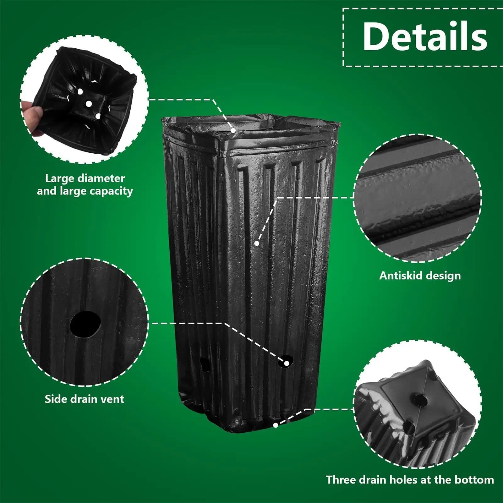 20 Pieces Vase for Vivaio Depths Vase for Black Square Seeds Vase for Flower Plants Container for Flowers in Serra