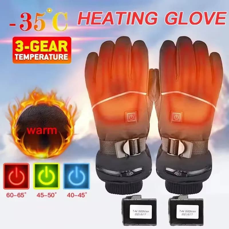 NUOVO guanto riscaldato per moto guanti termici riscaldanti ricaricabili impermeabili guanti da moto riscaldati guanti da moto caldi invernali