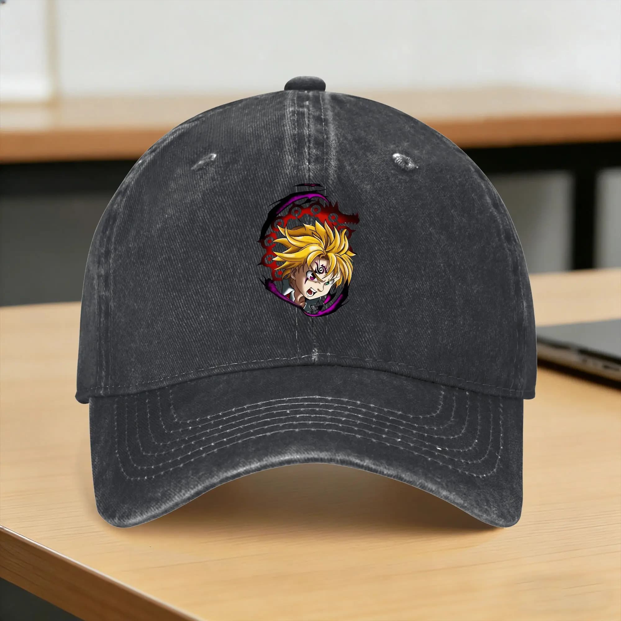 Cappellino da Baseball Anime Meliodas Personaggio Principale, Cappello da Sole per Esterni e Palestra, Dropshipping, Cappello Trucker Lavato, Cappellino Snapback Trendy Donna Uomo