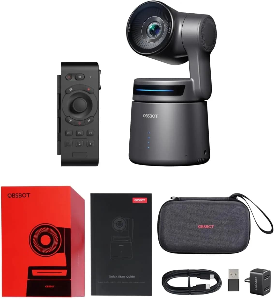 AI-Powered PTZ Streaming Camera with Intelligent App & Gesture Control, HDMI/USB-C/Wireless Webcam, Auto-Tracking Video Camera for Filming, Worship, Content Creators