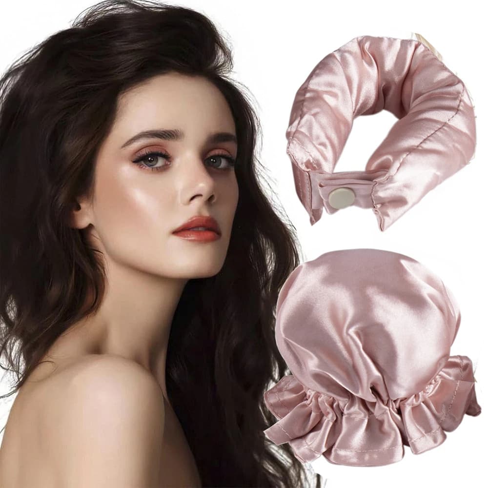 Heat-free curling Auction Silk curlers Hair curling Curling Waveform curling Sleeping lazy Bigodini with hood Hair styling tools