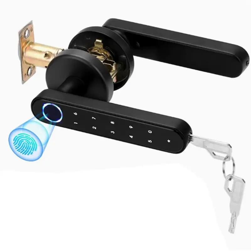Serratura con impronta digitale e password ABZZ per porte interne in legno e metallo, serratura con APP Tuya Smart Life