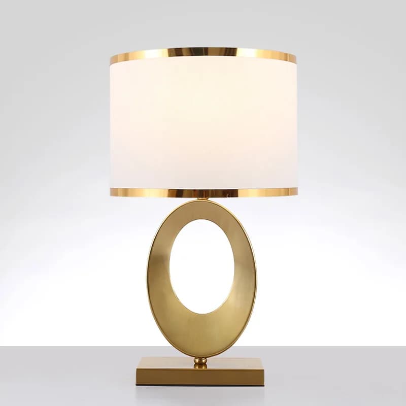 Desk lamp in lightweight luxury fabric in Nordic metal Living Room Studio Reading lamp from simple modern bedside table with retro decoration