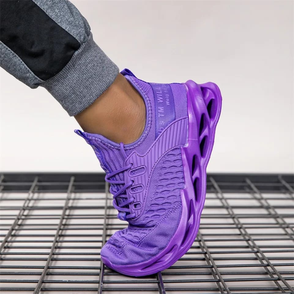 Sneakers casual viola da donna e uomo, scarpe leggere e traspiranti da corsa, sneakers sportive in rete, Zapatillas De Mujer, Chaussure