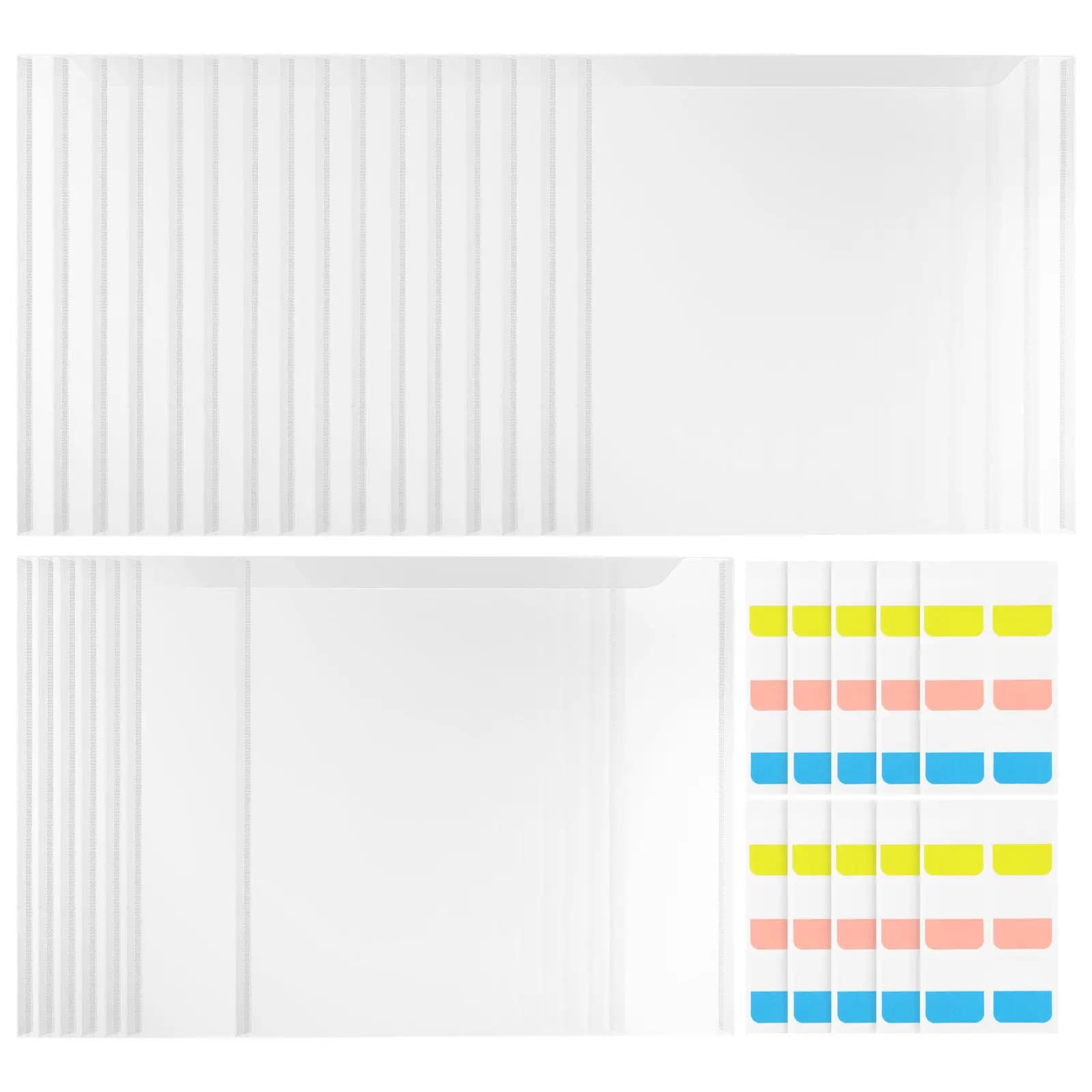 36Pcs Plastic Document Organizer Folders Transparent Small File Organizer for Business Trips Desktop Use Certificate Storage and