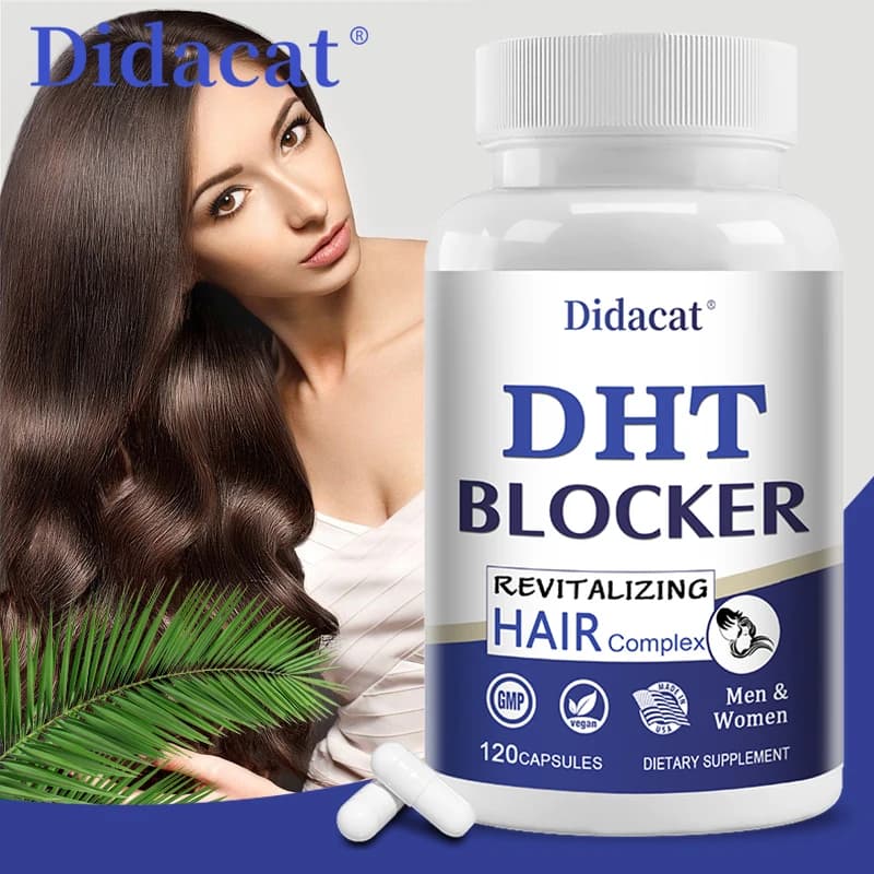 Integratore DHT Blocker per la Crescita dei Capelli - Supporta la Crescita Sana dei Capelli, per Donne e Uomini - con Biotina, Saw Palmetto