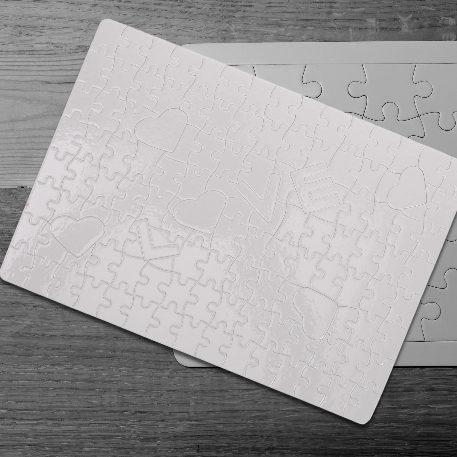 Set di Puzzle Vuoti per Sublimazione, Puzzle Fai-da-Te per Stampa a Trasferimento Termico, Regalo Ideale per Amanti, Famiglia e Amici