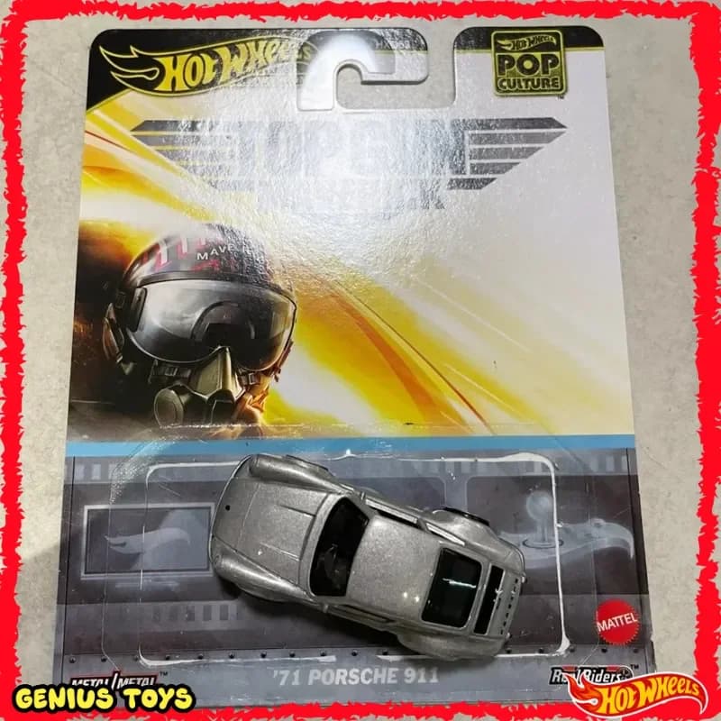 Hot Wheels Premium Pop Culture Top Gun Maverick 1971 Porsche 911 1:64 Icona in lega pressofusa Auto sportiva vintage Regalo per fan da collezione