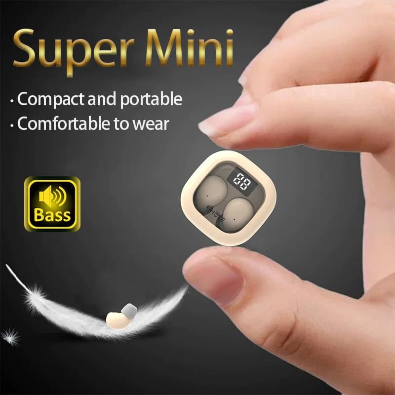 SK Cuffie piccole Auricolare Bluetooth senza fili Sport Dormire Invisibile Comodo da indossare Auricolari bassi Auricolari per tutti i telefoni