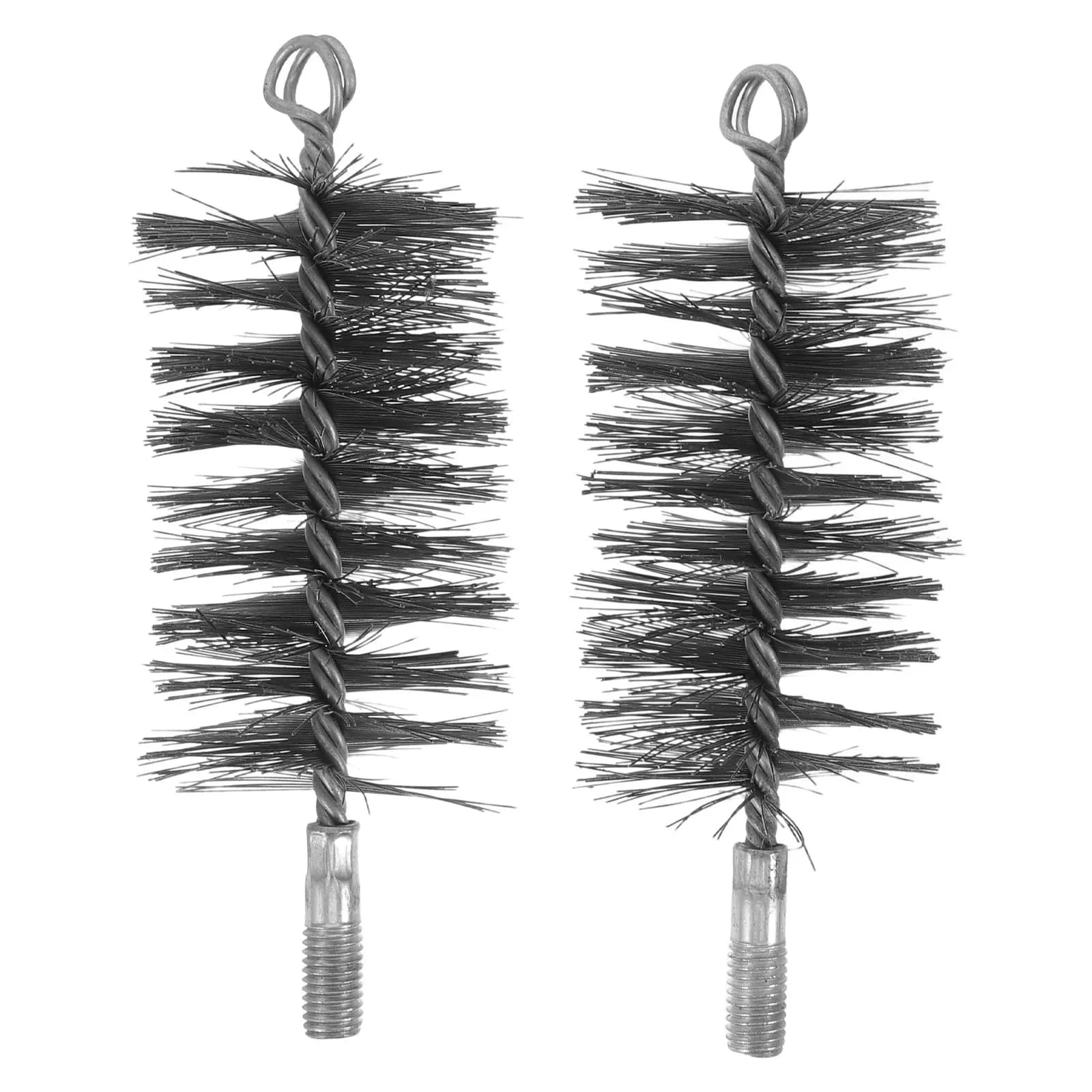 2 Pezzi Spazzole per Camino in Filo Metallico Resistenti alle Alte Temperature, Strumento per la Pulizia di Tubi, Stufe e Condotti di Asciugatrice