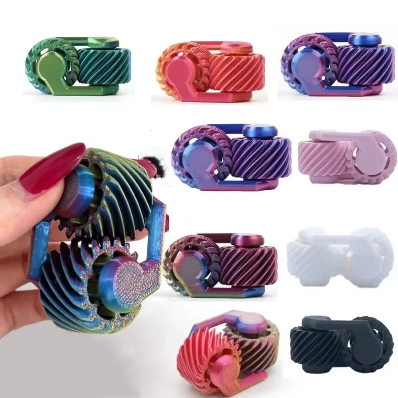 1 Pezzo Fidget Spinner Stampato in 3D, Mini Giroscopio Antistress, Giocattolo per Decompressione, Regalo per Adulti, Gadget per Feste