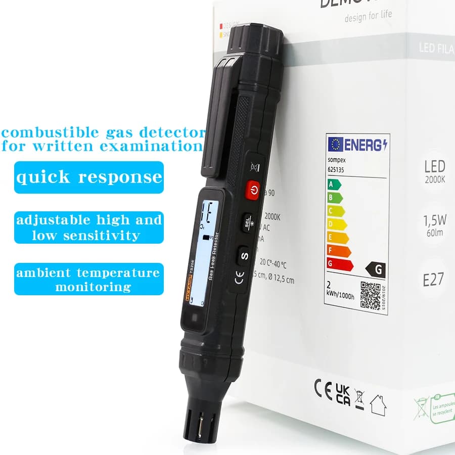 HYTAIS TS20E Rilevatore di gas combustibile Rilevatore di perdite di gas naturale per uso domestico Dispositivo di rilevamento perdite GPL