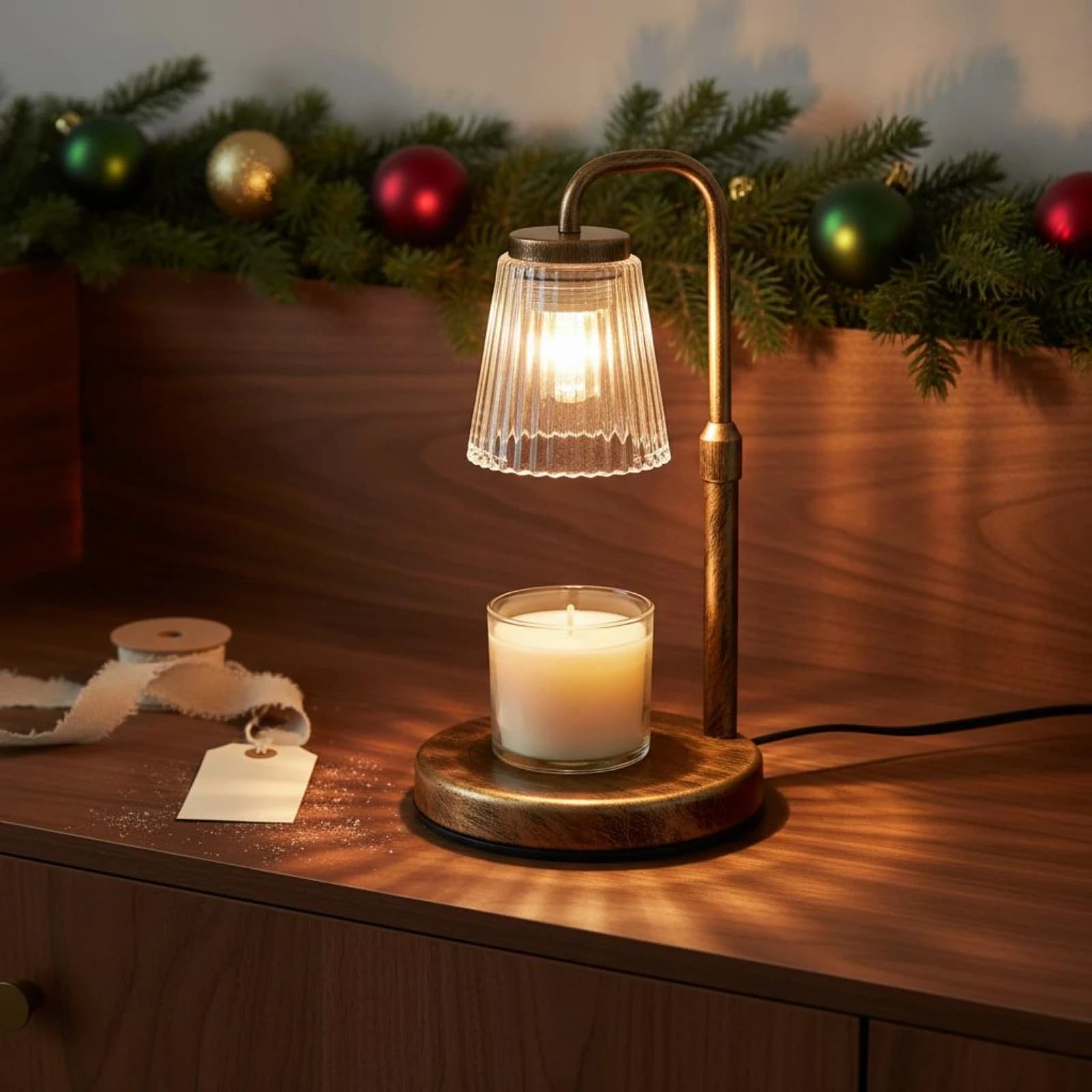 Lampada Scaldacandele Senza Fiamma Regolabile, Decorazione per la Casa, Sciogli Candele Uniformemente, Ecologica