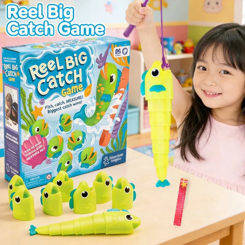 Fishing Master Gioco da Tavolo di Pesca Estensibile per 2 Giocatori, Gioco Educativo per Famiglie e Adulti, Ideale per Feste in Casa