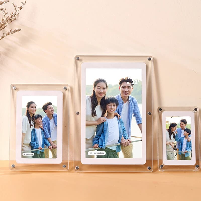 Digital Photo Frame 10.1inch Transparent Acrylic Frame High-Definition Full-View Electronic Photo Album Advertising Machine Excl
