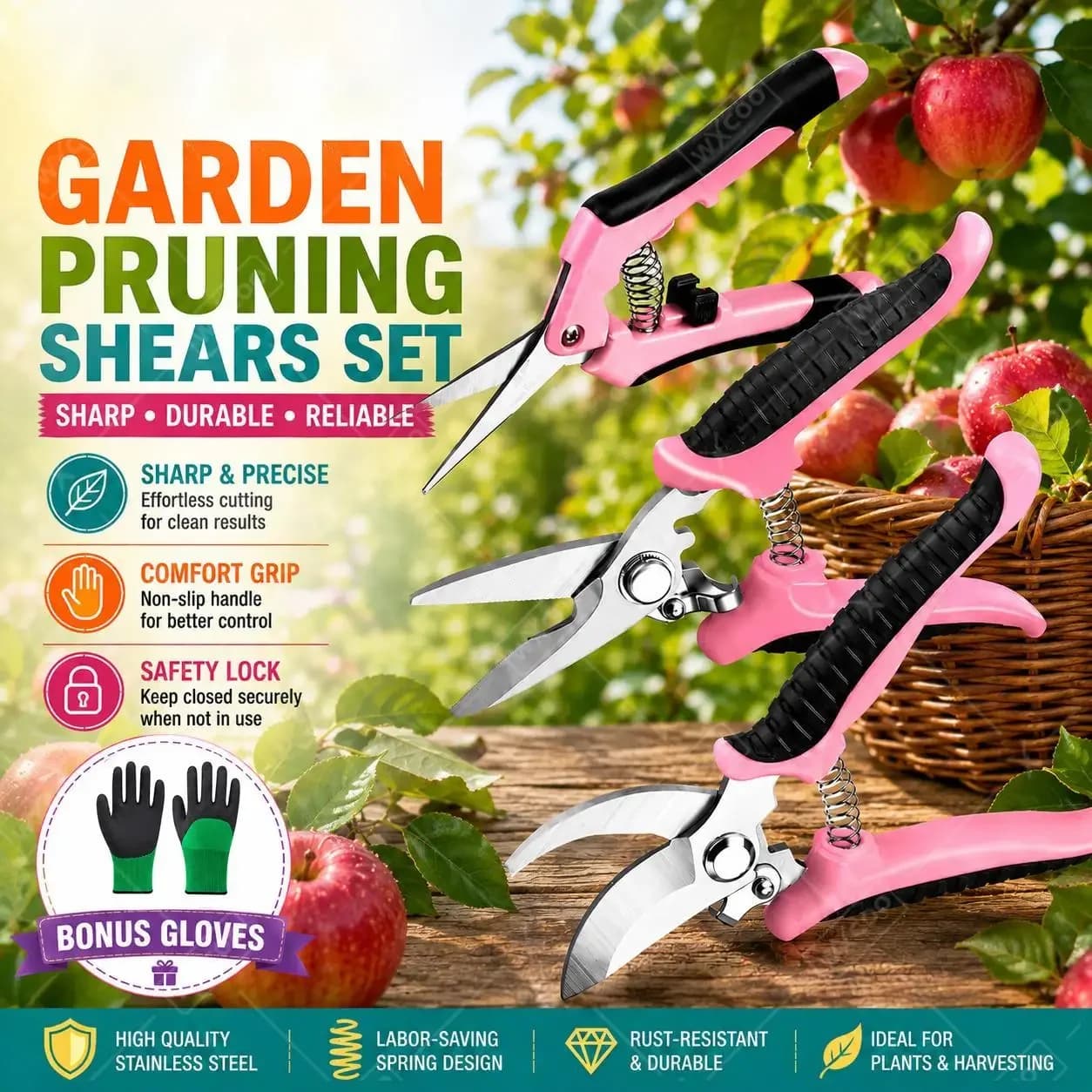 Garden Pruning Shears Fruit Picking Small Scissors Scissors Potted Branches Household Hand Tools Orchard Farm Gardening Tools