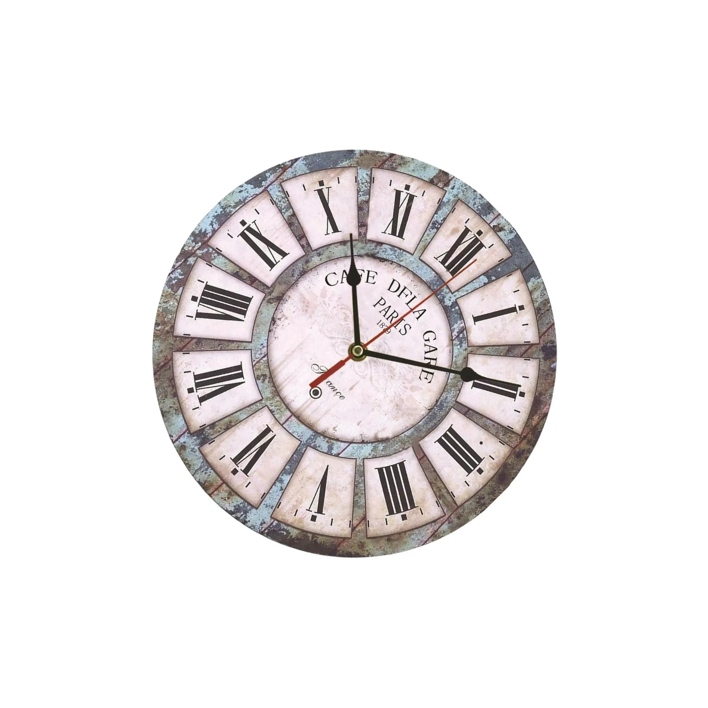 Orologio da parete in legno rustico Soggiorno Cucina Camera da letto Arredamento Numeri romani