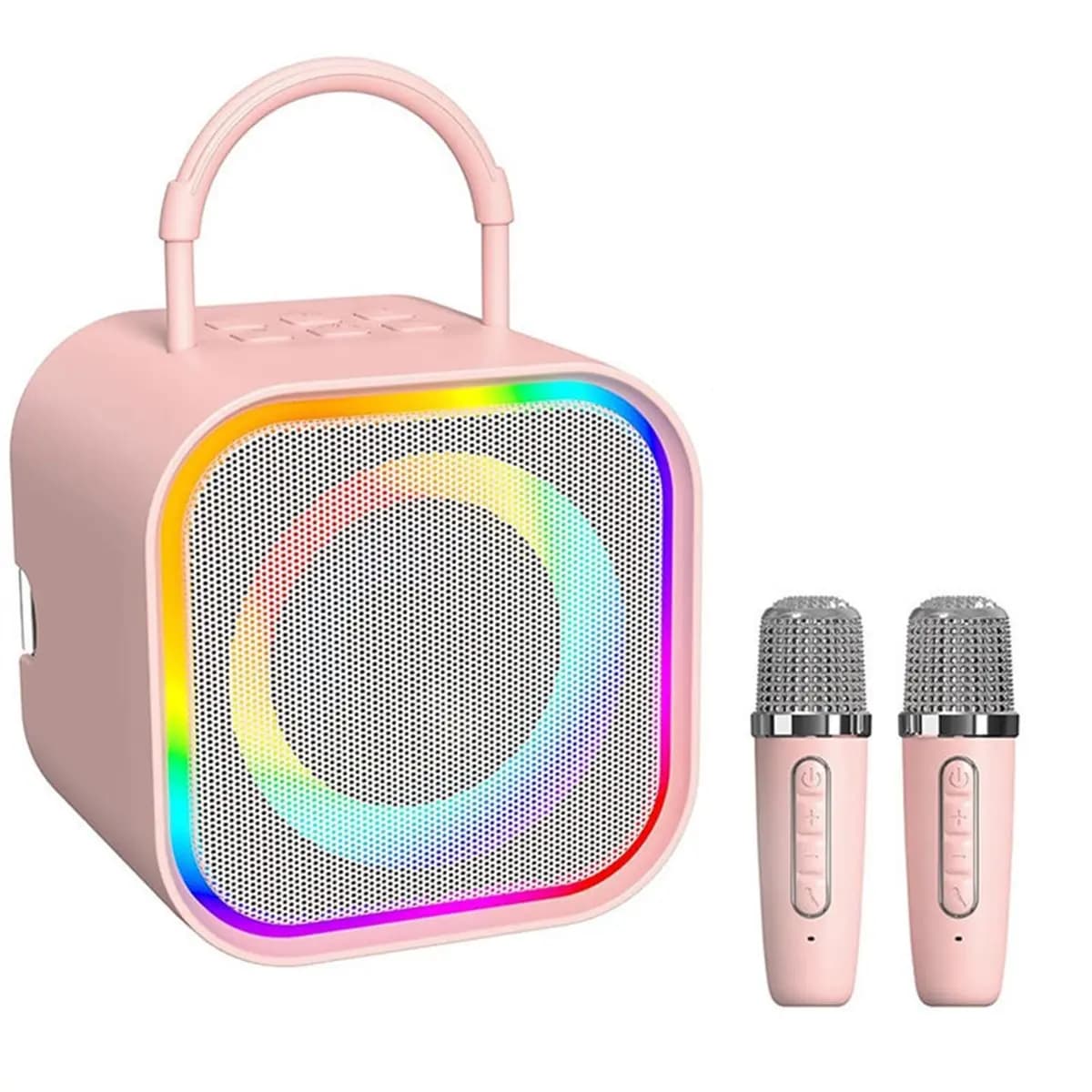 ABSY Mini Karaoke Machine for Kids, Portable Bluetooth Speaker with Dual Microphones, Ideal for Home Party Sing and Gifts