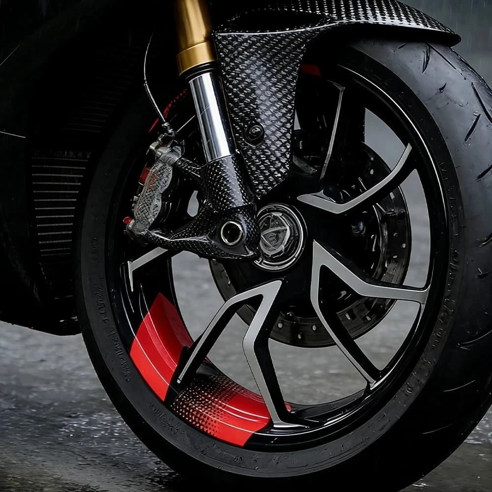 2 pezzi/set adesivi per cerchioni sportivi Arrow, adesivi in vinile impermeabili, adatti per ruote da moto da 17-19 pollici, facili da applicare