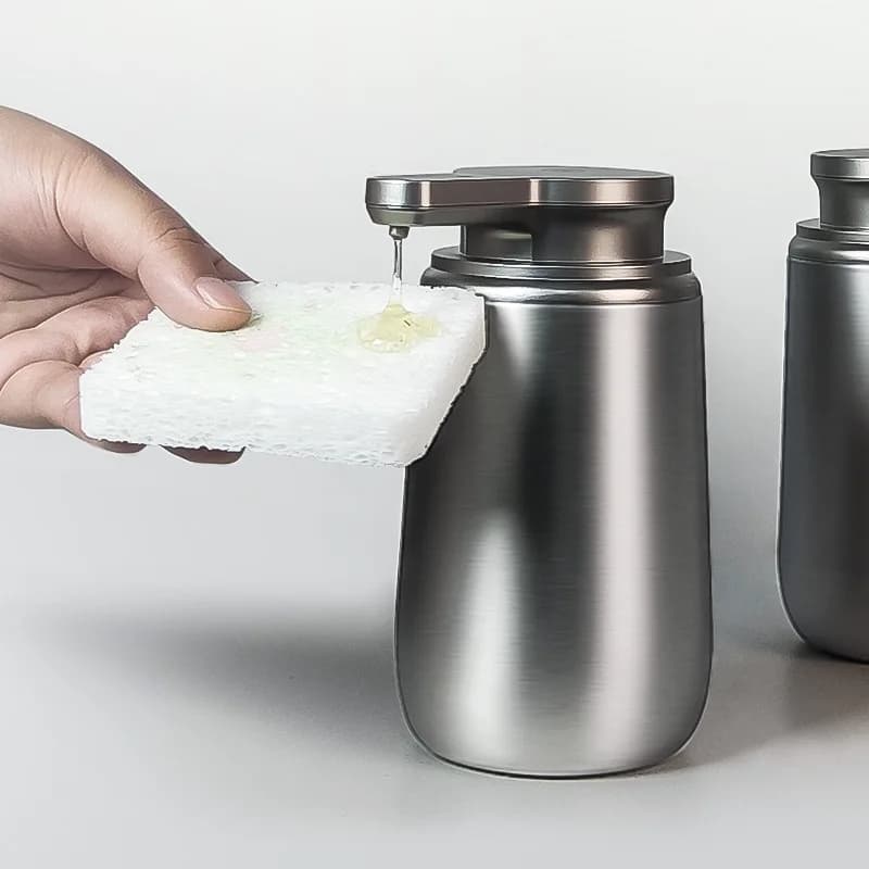 Distributore automatico di sapone a induzione per bagno e cucina Sapone schiumogeno per le mani e bottiglia di lozione Sapone per le mani e piatti a doppio uso