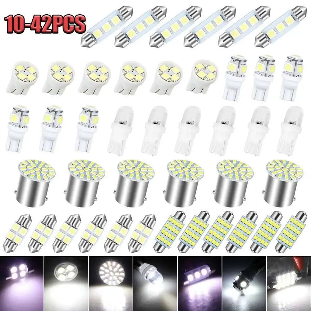 Luci interne a LED 6000K 12V T10 168 2825 W5W 921 Kit per auto Veicolo Mappa Cupola Porta Tronco Targa Lampadina