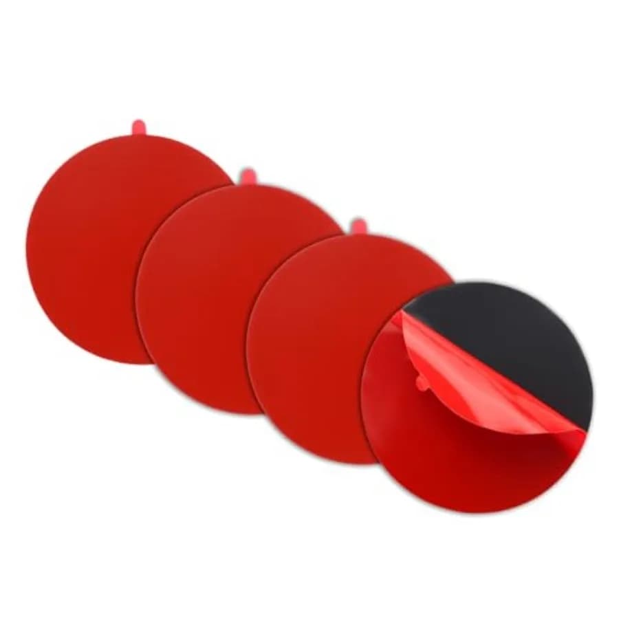 4 Pezzi Cuscinetti Adesivi per Dash Cam 2.48" Resistenti al Calore per Cruscotto Auto, Cuscinetti Adesivi Rotondi Biadesivi di Ricambio per Auto